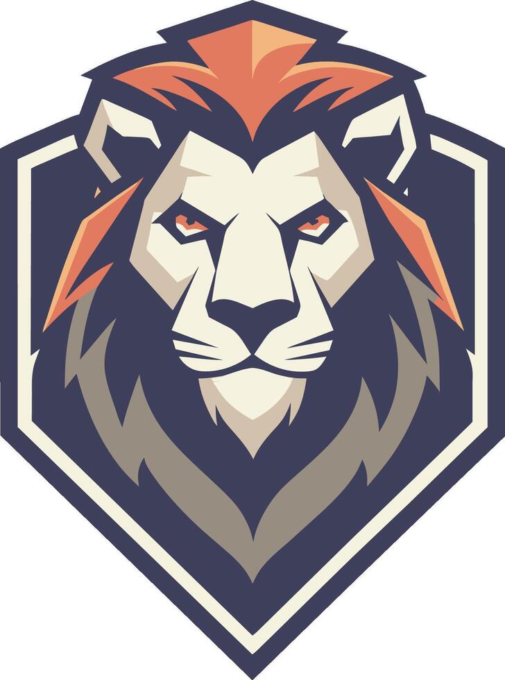 Lion tête vecteur logo illustration