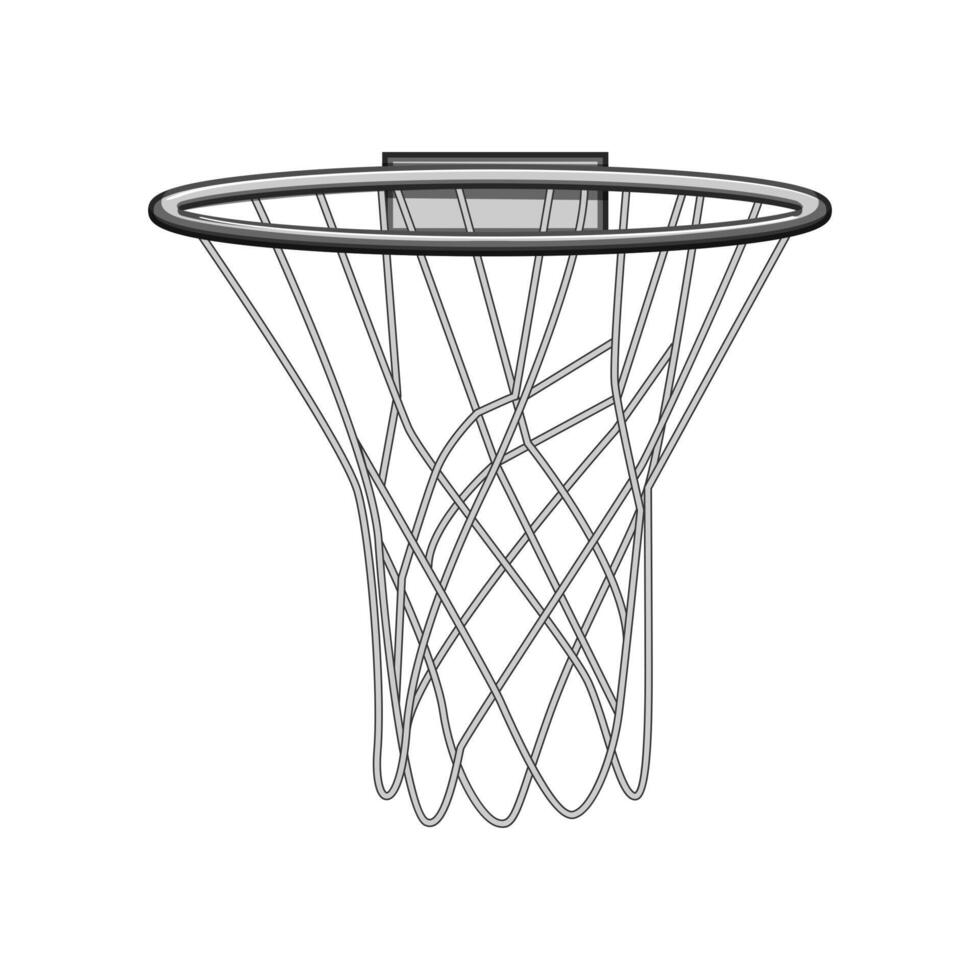 net basketball cerceau dessin animé vecteur illustration