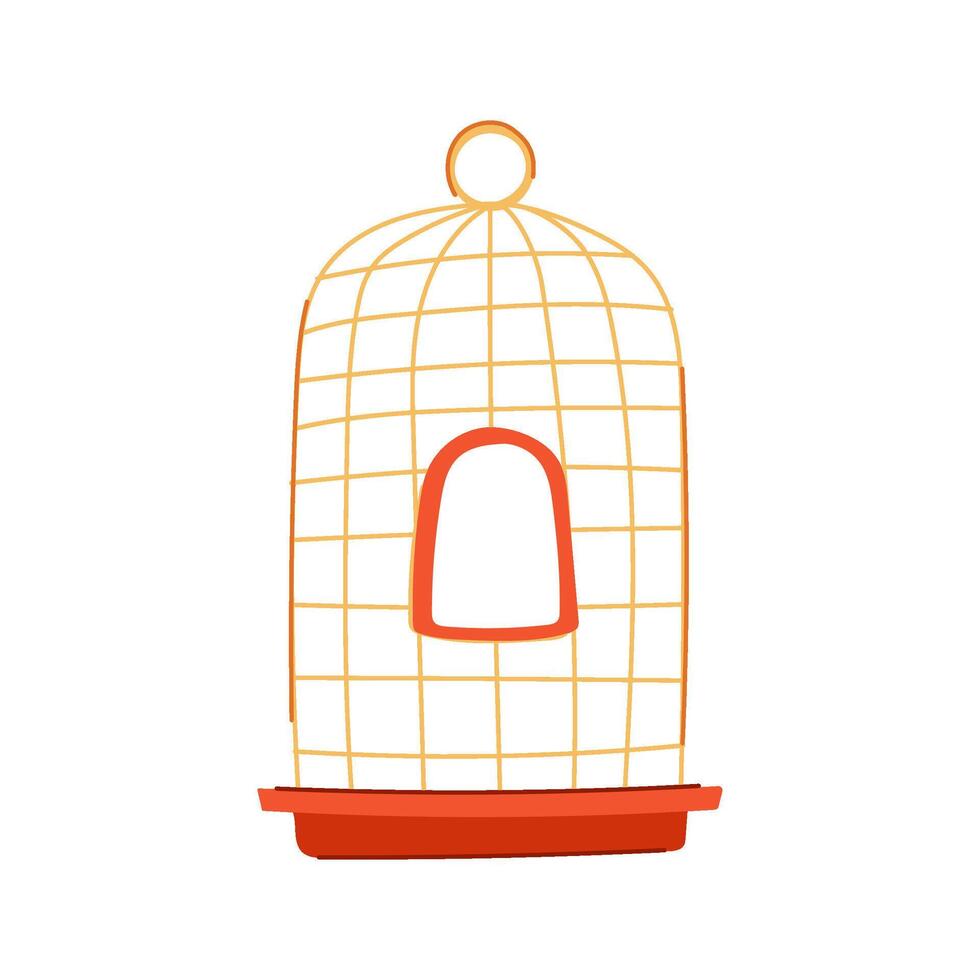 prison oiseau cage dessin animé vecteur illustration