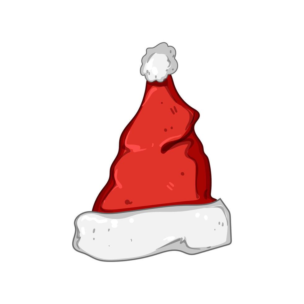 graphique chapeau Père Noël dessin animé vecteur illustration