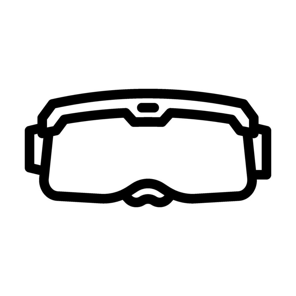 des lunettes de protection paintball Jeu ligne icône vecteur illustration