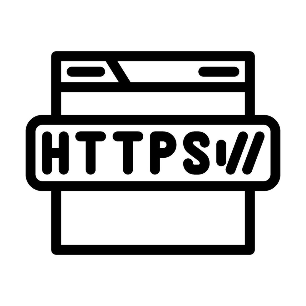 https seo ligne icône vecteur illustration