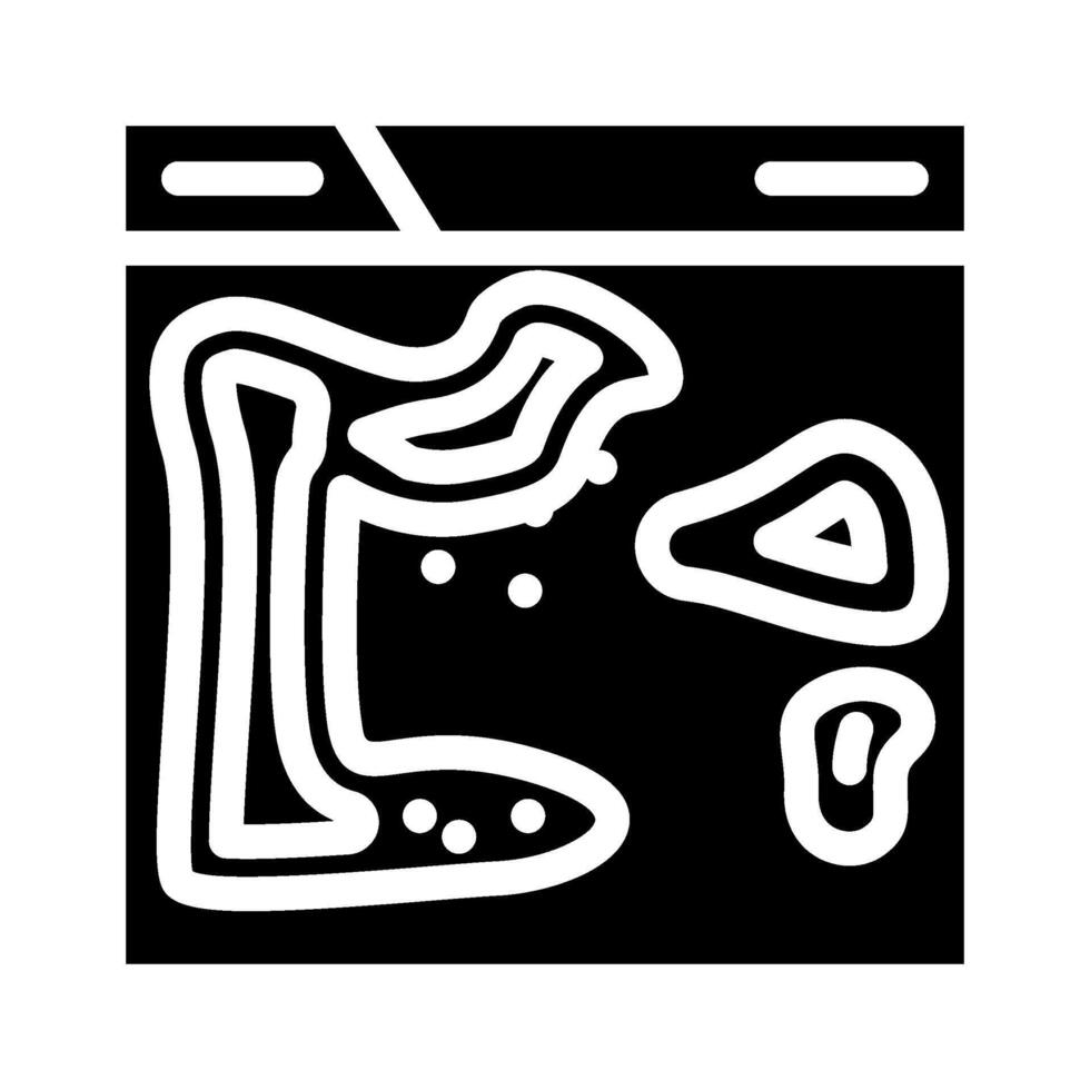 carte de chaleur ux ui conception glyphe icône vecteur illustration