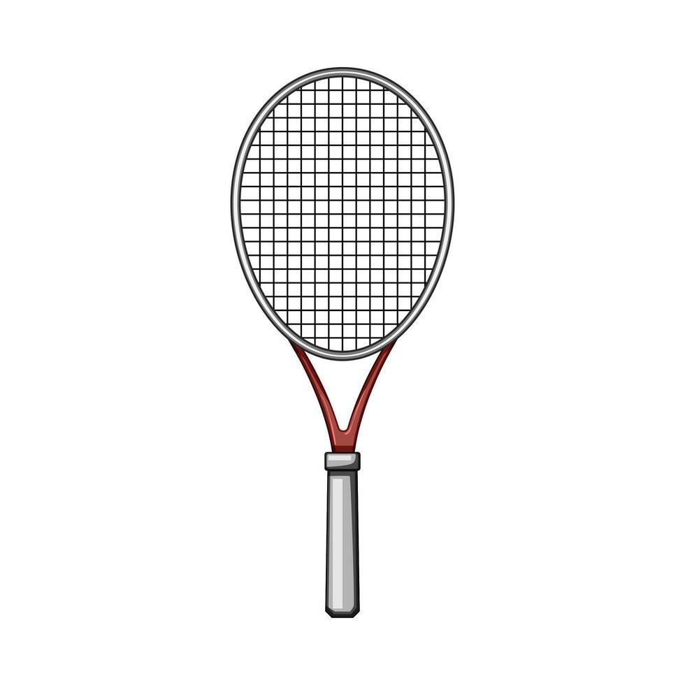 Balle tennis raquette dessin animé vecteur illustration