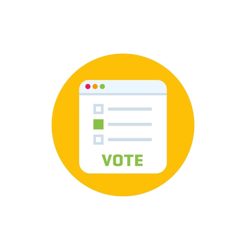 voter ou en ligne vote vecteur icône