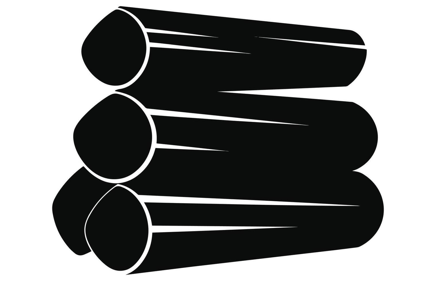 bois de chauffage empiler silhouette glyphe icône, bois enregistrer, Charpente, et tas de bois. vecteur