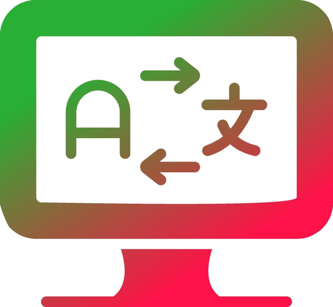 en ligne Langue prof Créatif icône conception vecteur