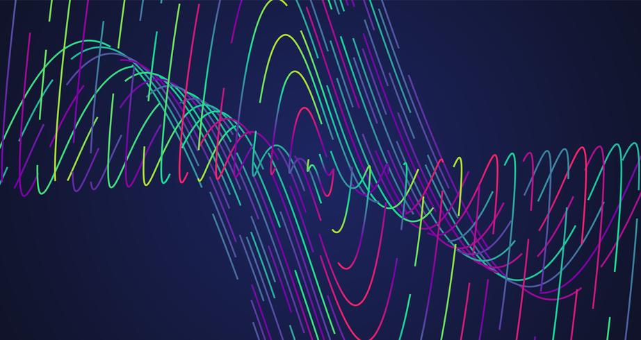 Néon coloré, lignes pointillées, illustration vectorielle vecteur