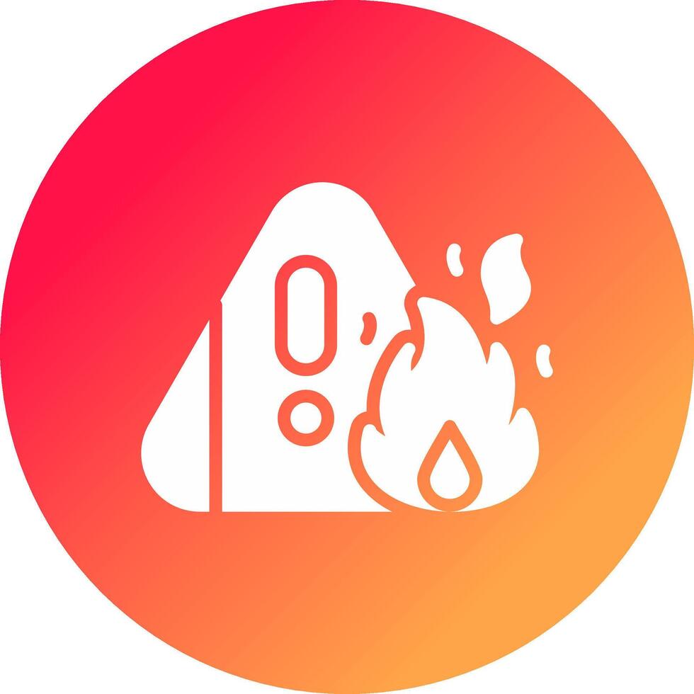 conception d'icône créative d'avertissement d'incendie vecteur