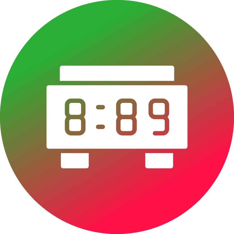 conception d'icône créative d'horloge numérique vecteur