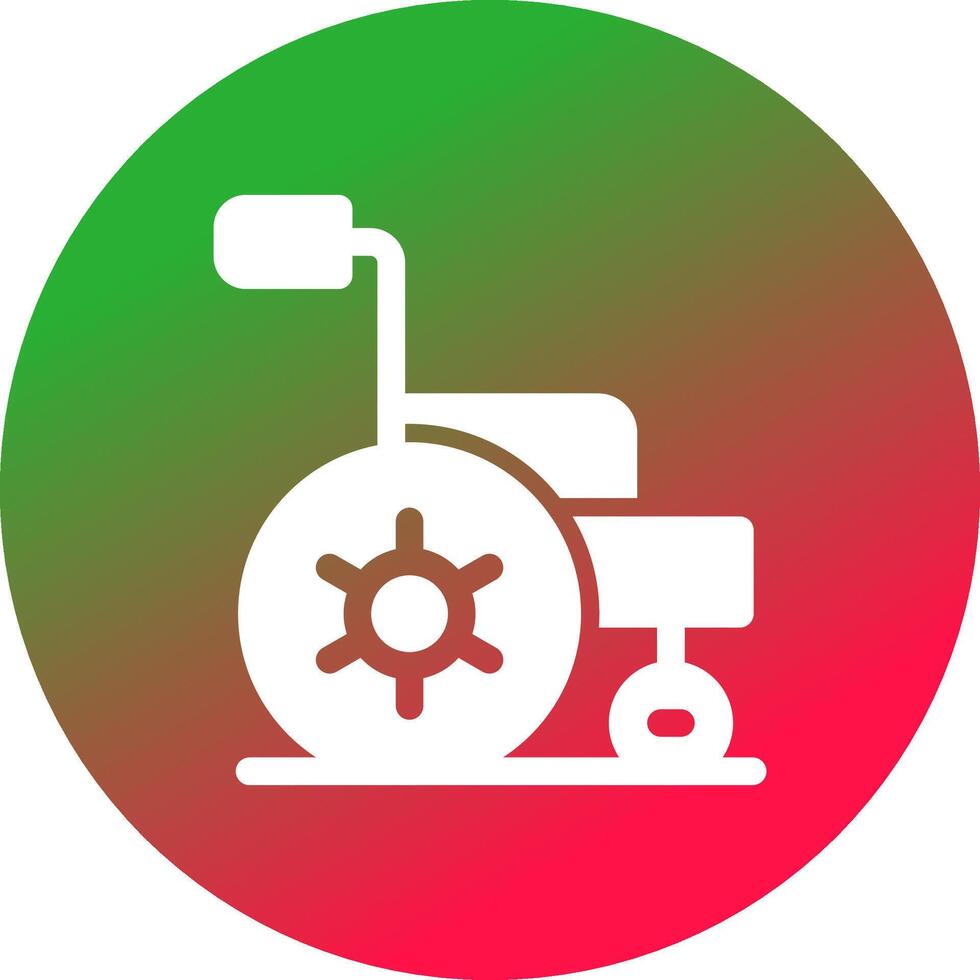 conception d'icône créative en fauteuil roulant vecteur