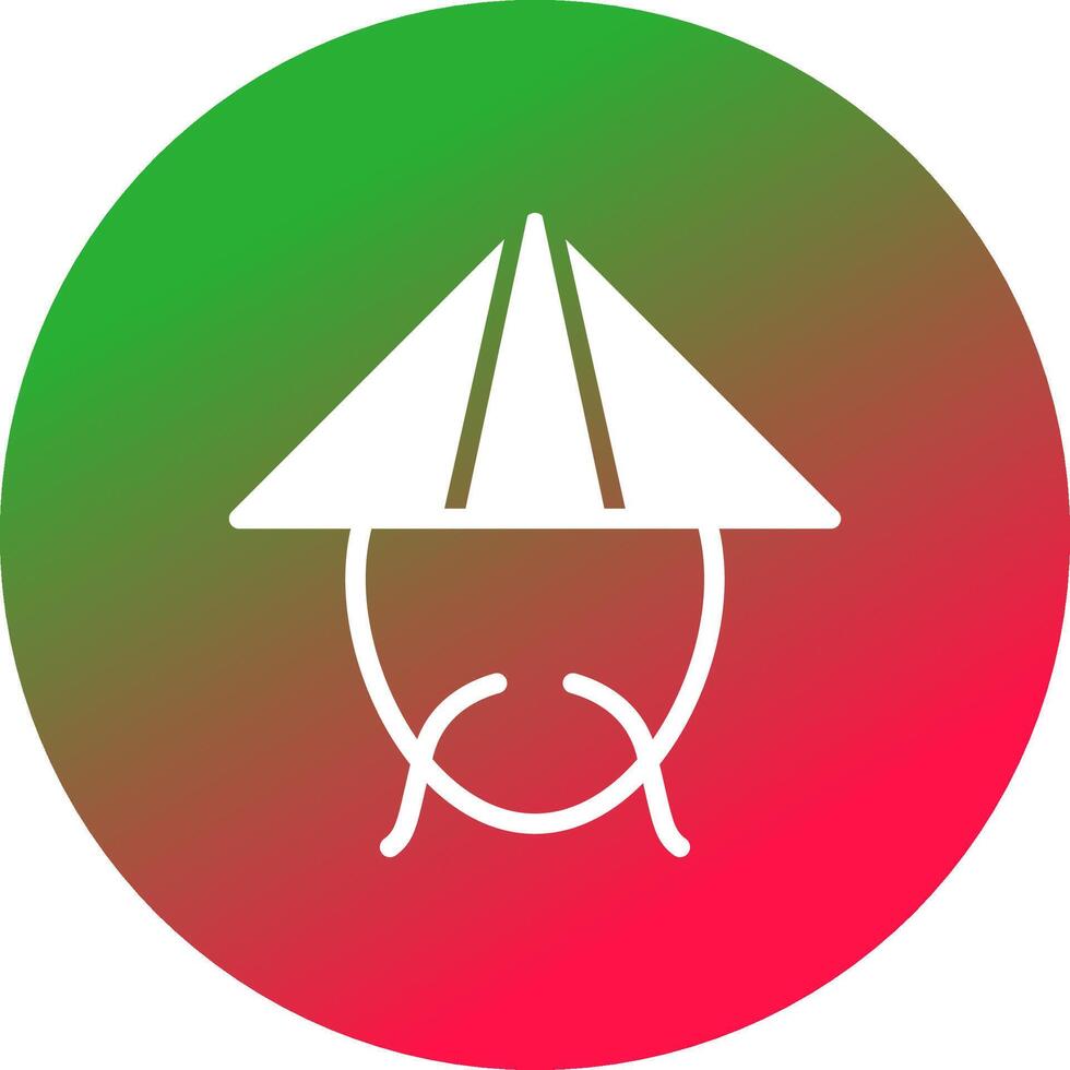 bambou chapeau Créatif icône conception vecteur