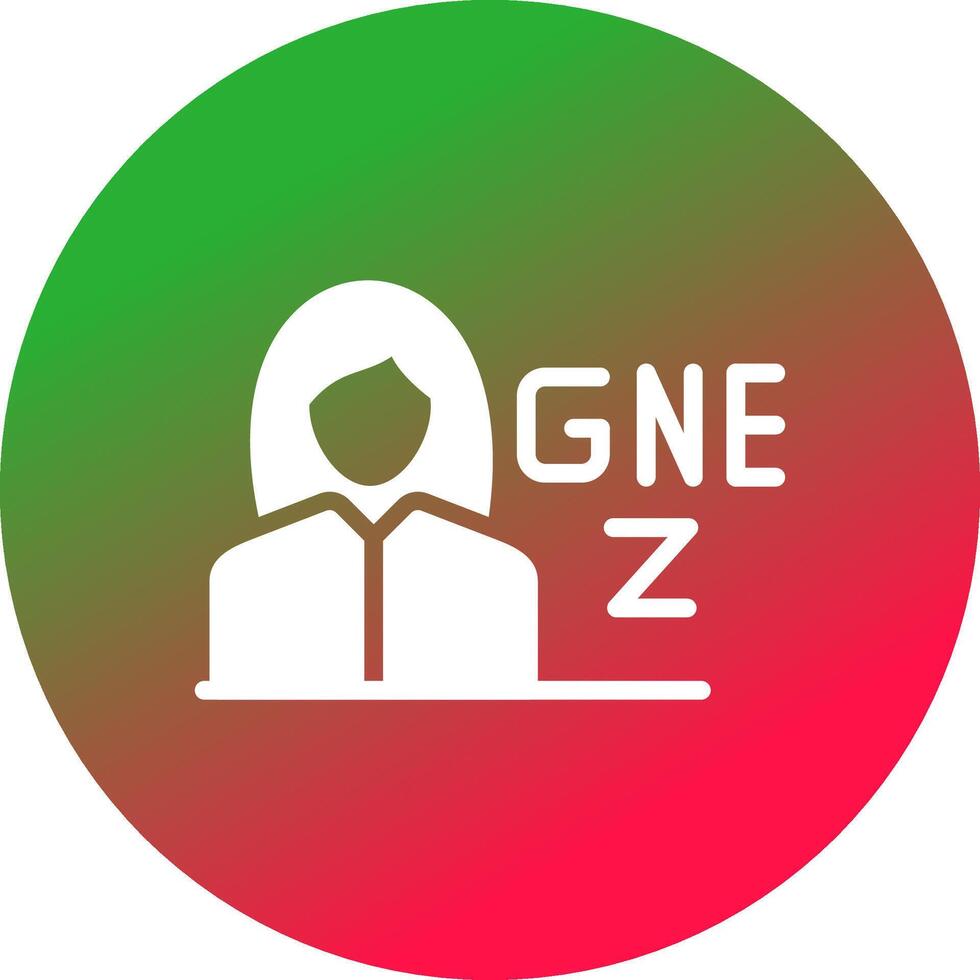 gen z femelle Créatif icône conception vecteur