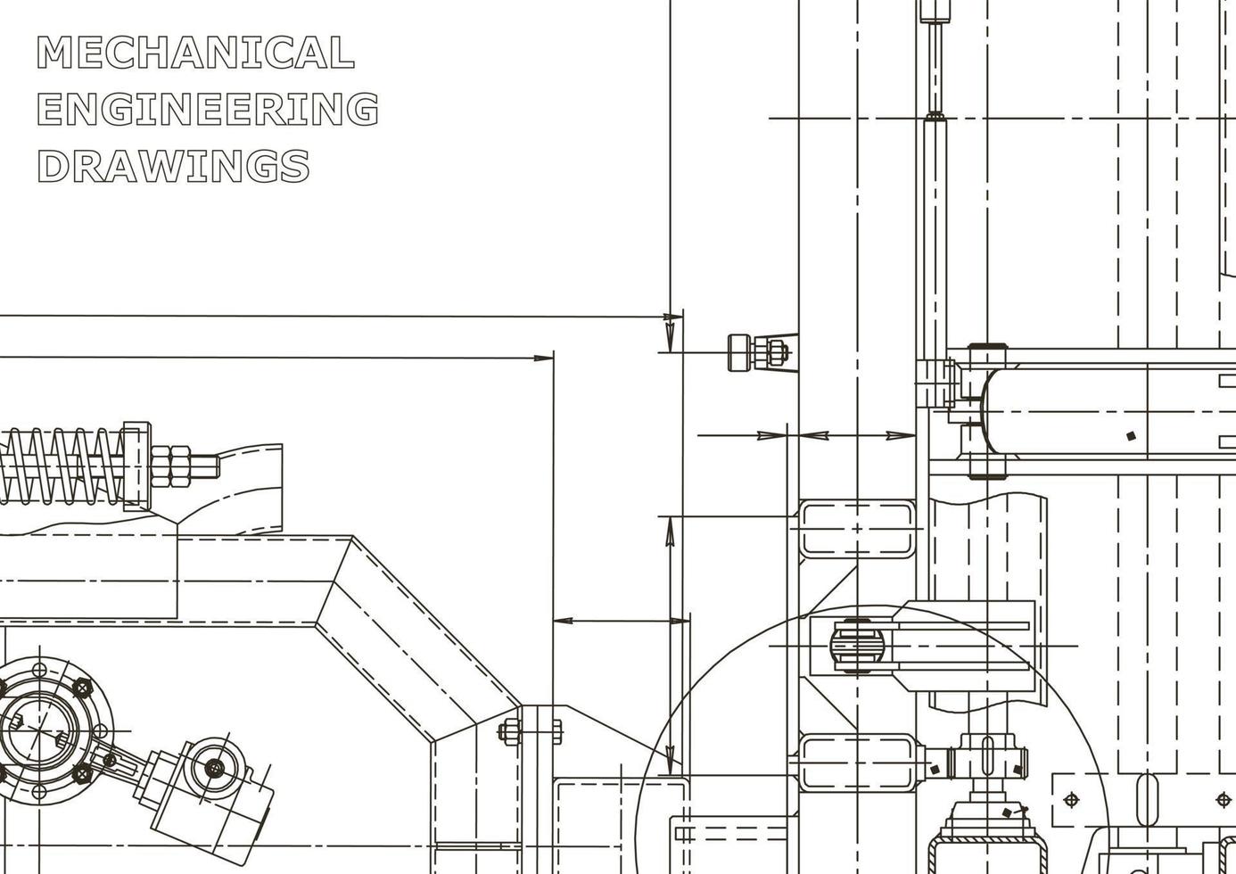 bannière de vecteur. dessin technique. fabrication d'instruments mécaniques vecteur