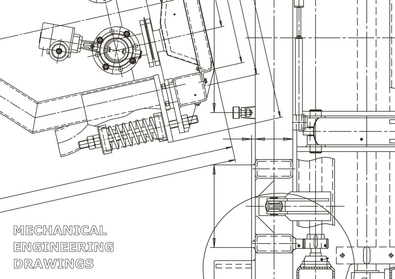 bannière de vecteur. dessin technique. fabrication d'instruments mécaniques vecteur