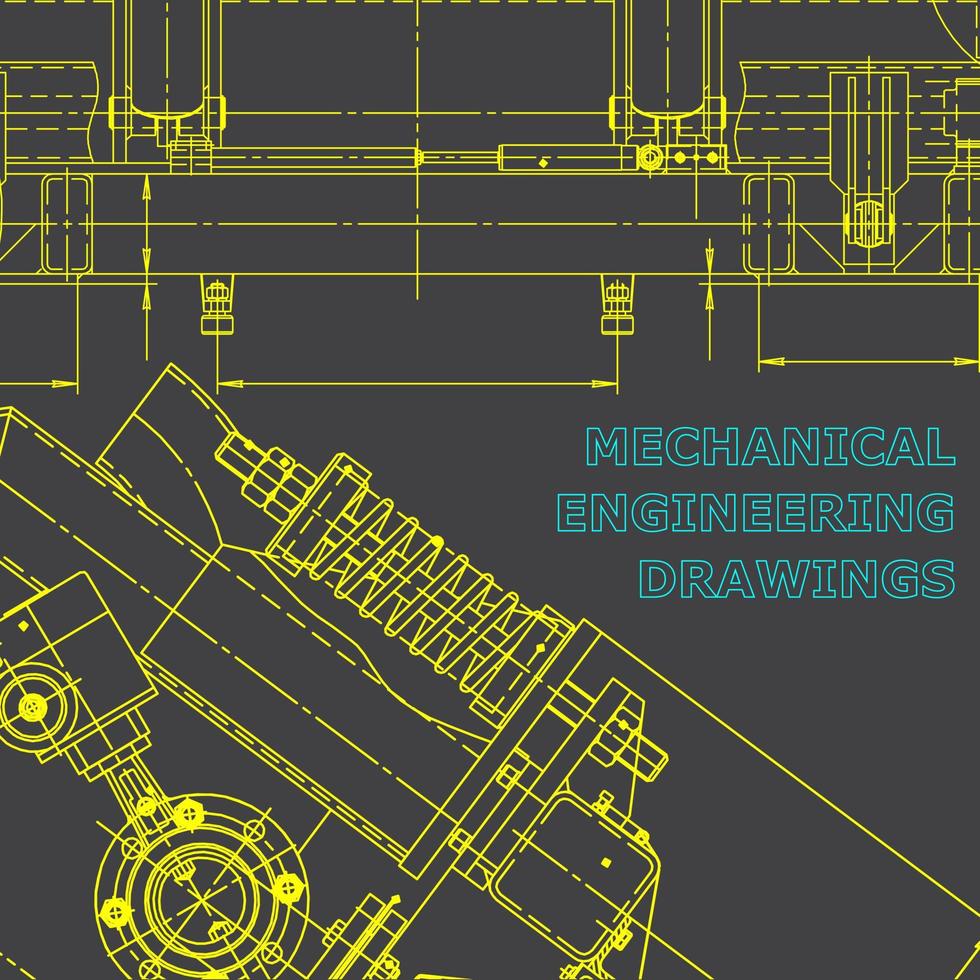 systèmes de conception assistée par ordinateur. l'industrie de la construction de machines. identité d'entreprise vecteur