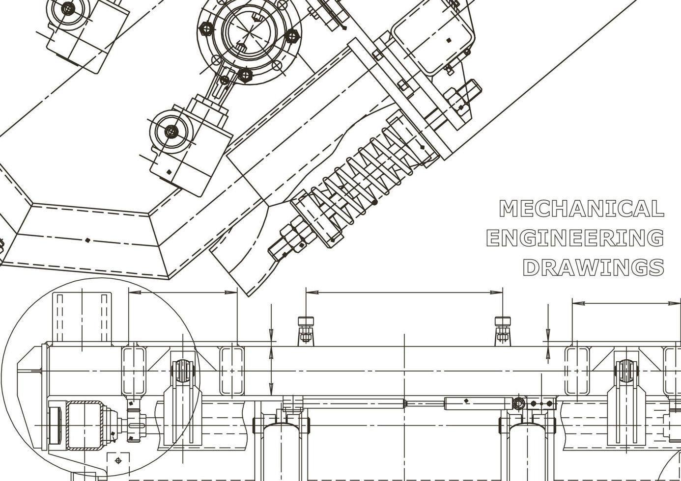 couverture. dessins d'ingénierie vectorielle. fabrication d'instruments mécaniques. arrière-plans abstraits techniques. illustration technique vecteur