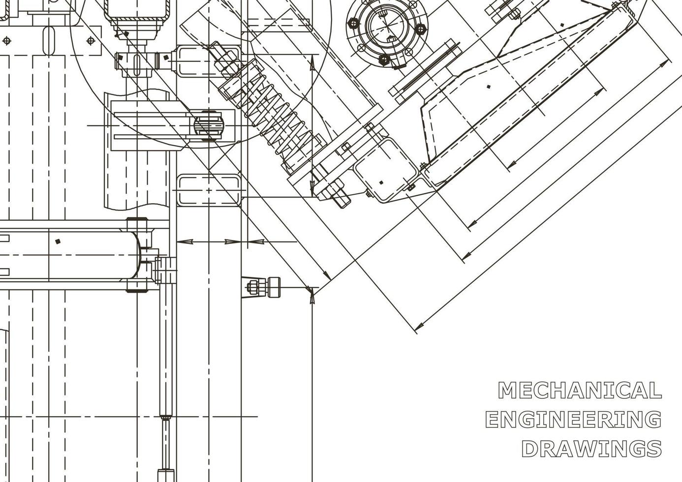 bannière de vecteur. dessin technique. fabrication d'instruments mécaniques vecteur