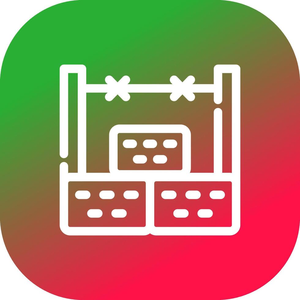 conception d'icône créative de barricade vecteur