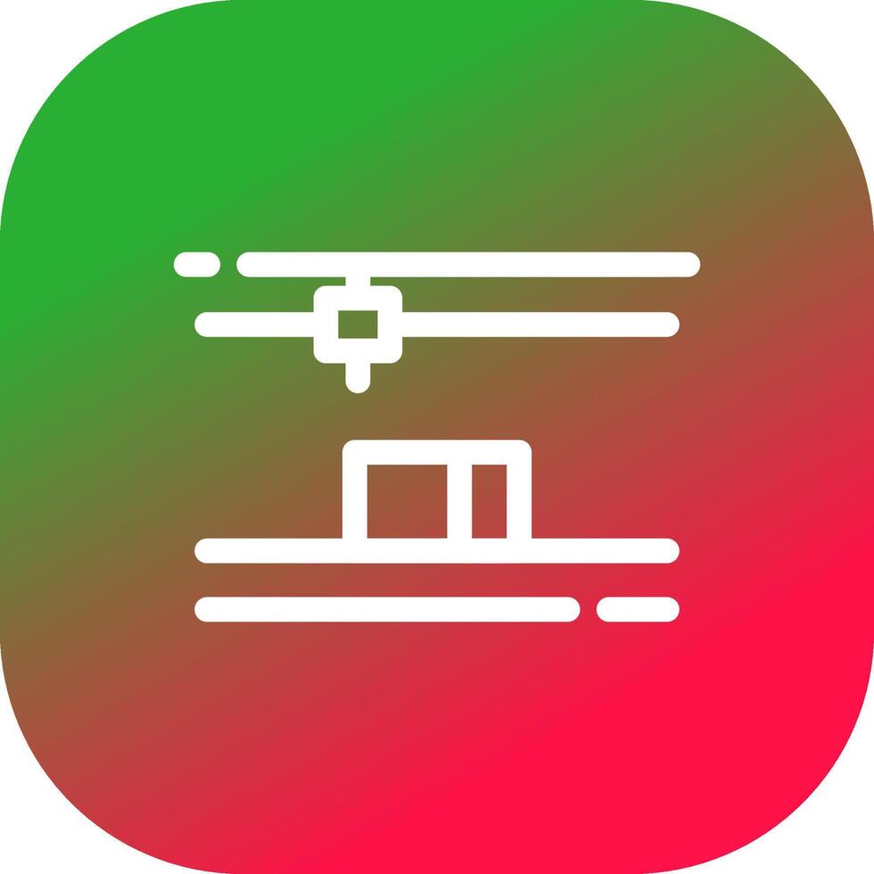 conception d'icône créative d'impression 3d vecteur