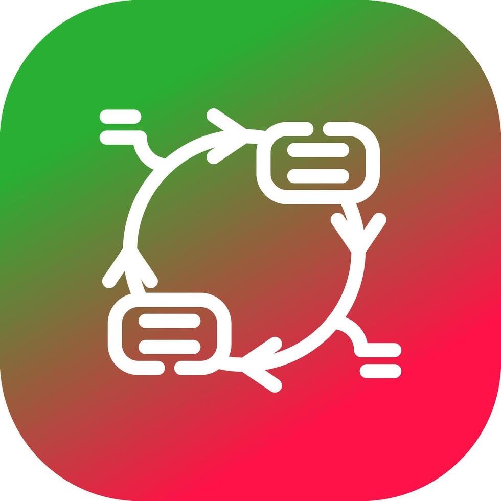 continu cycle Créatif icône conception vecteur