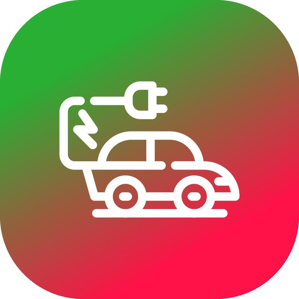 conception d'icône créative de voiture électrique vecteur