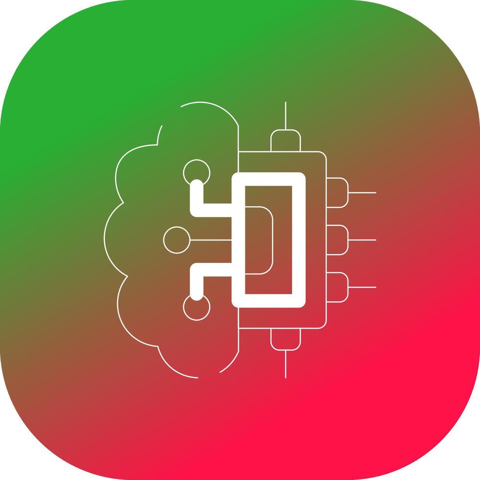 cerveau circuit Créatif icône conception vecteur