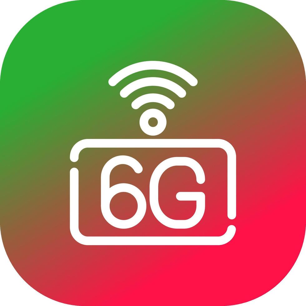 6g réseau Créatif icône conception vecteur