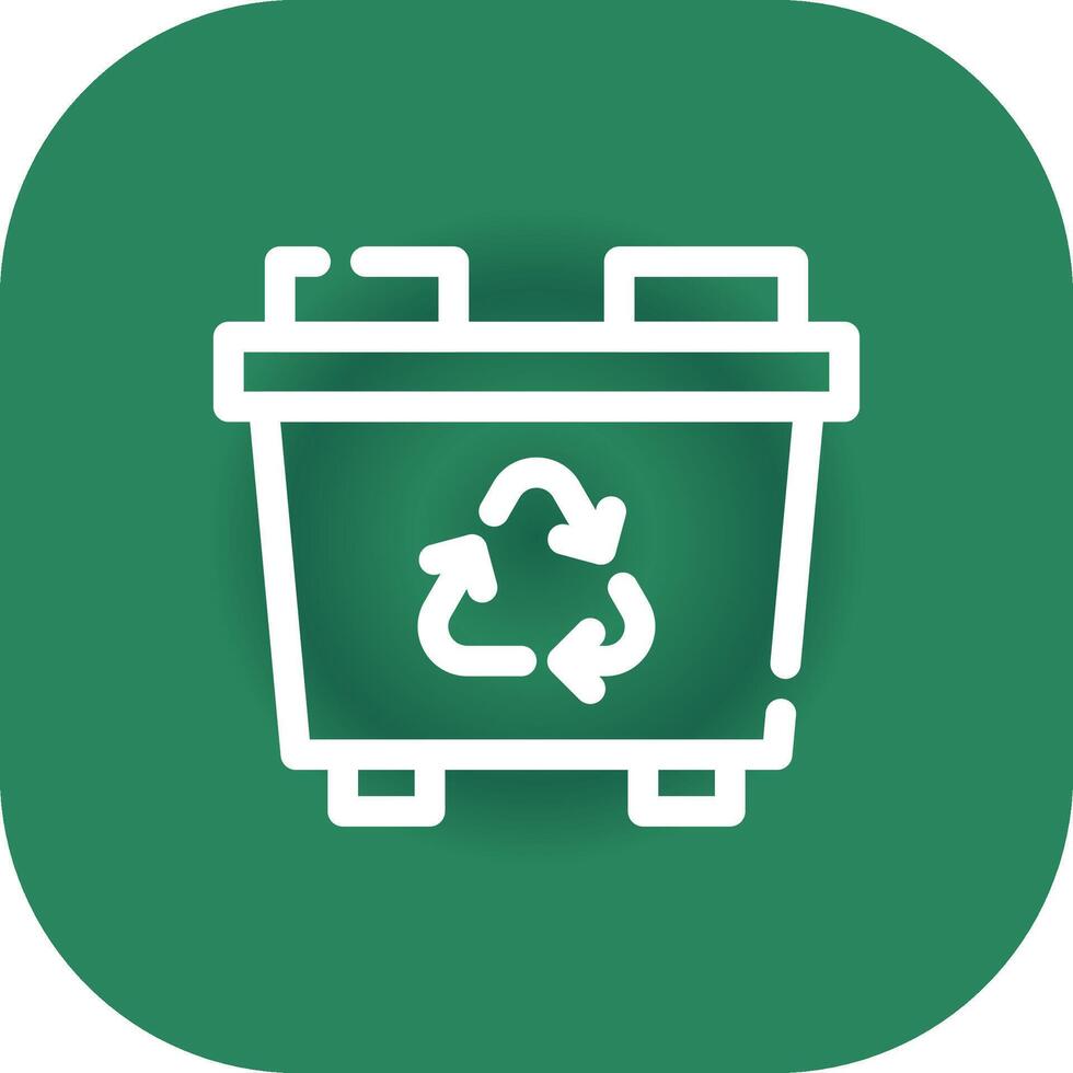 conception d'icône créative bac de recyclage vecteur