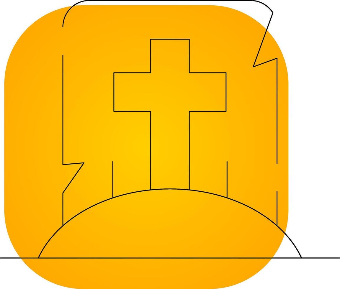 conception d'icône créative tombe vecteur