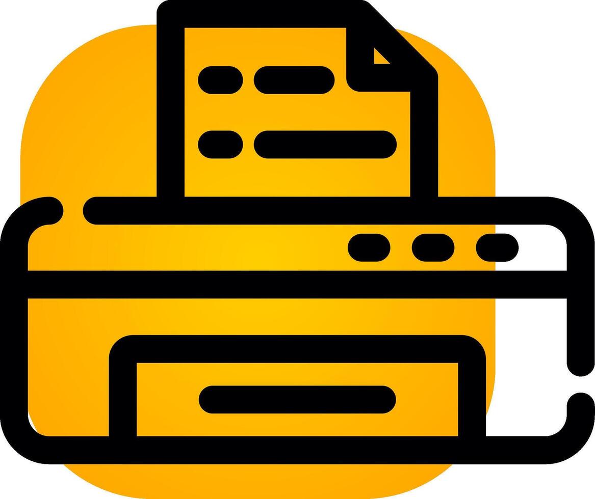 conception d'icône créative d'imprimante vecteur