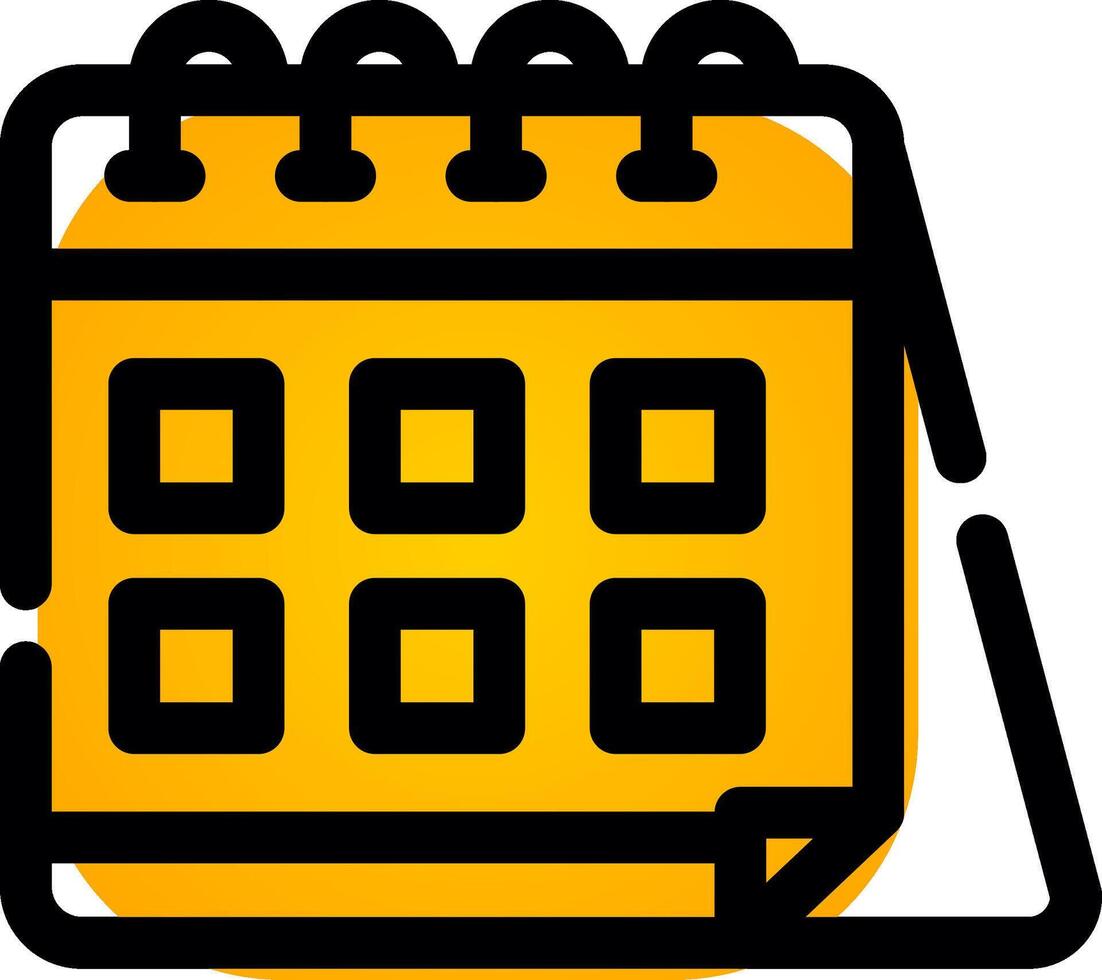 conception d'icônes créatives de calendrier vecteur