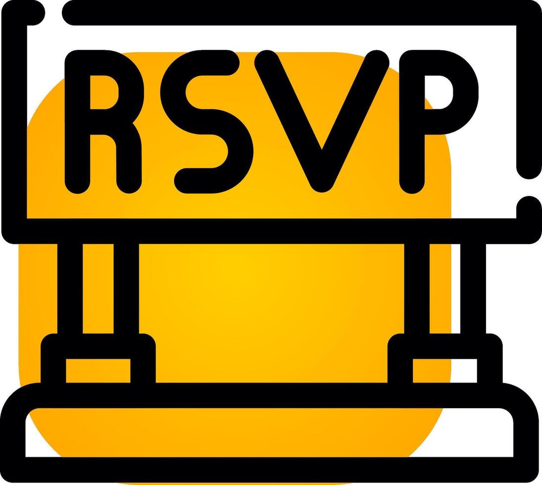 conception d'icône créative rsvp vecteur