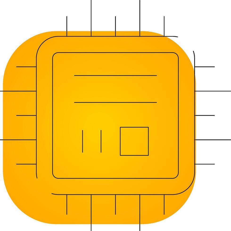 conception d'icône créative de micropuce vecteur