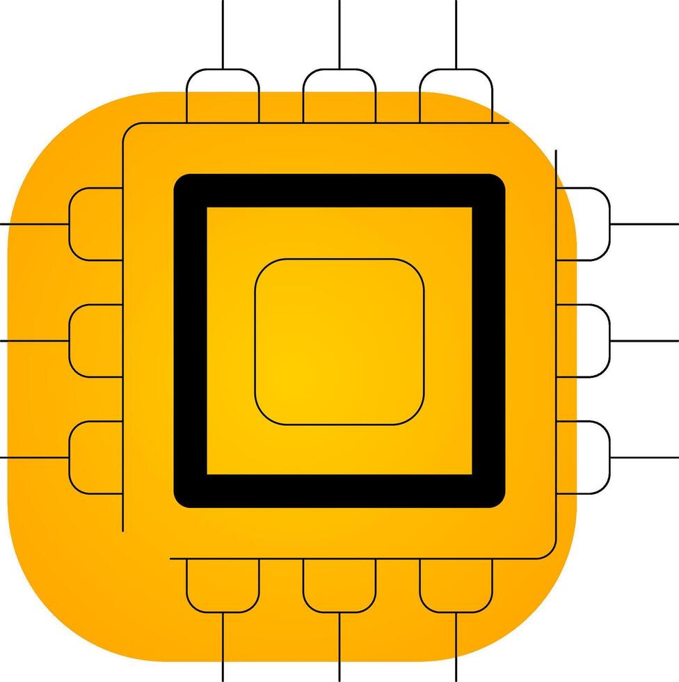 conception d'icône créative de processeur vecteur