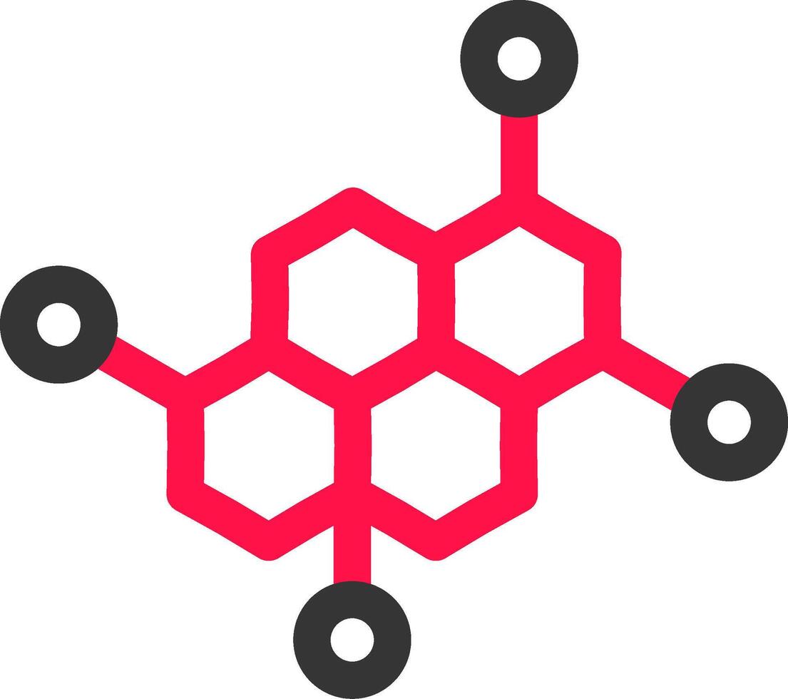 conception d'icône créative de molécule vecteur