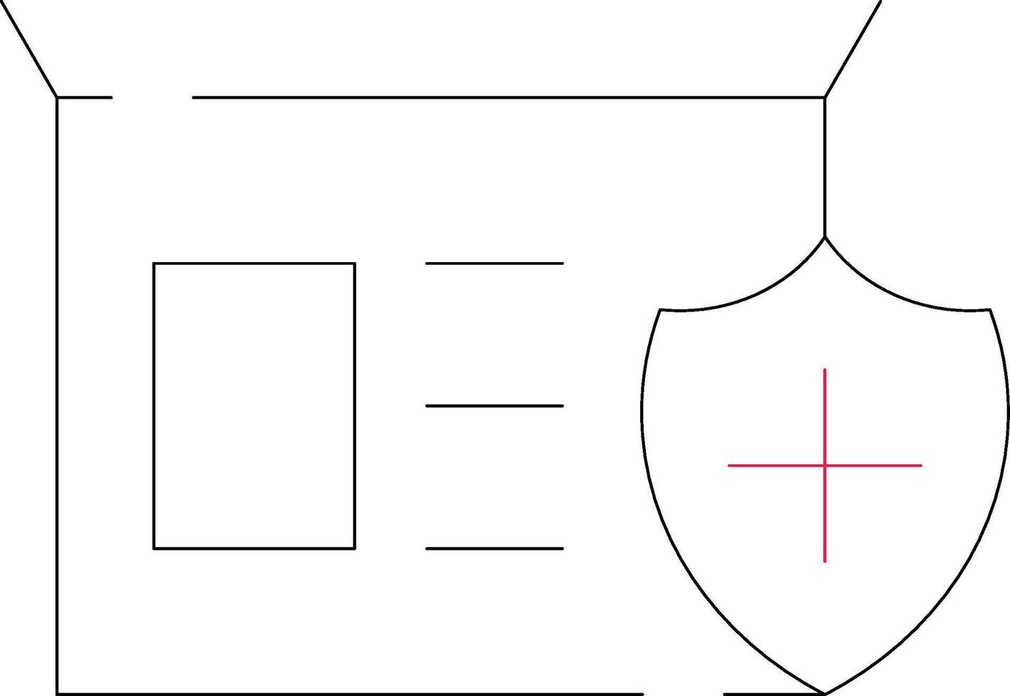 Assurance paquet Créatif icône conception vecteur