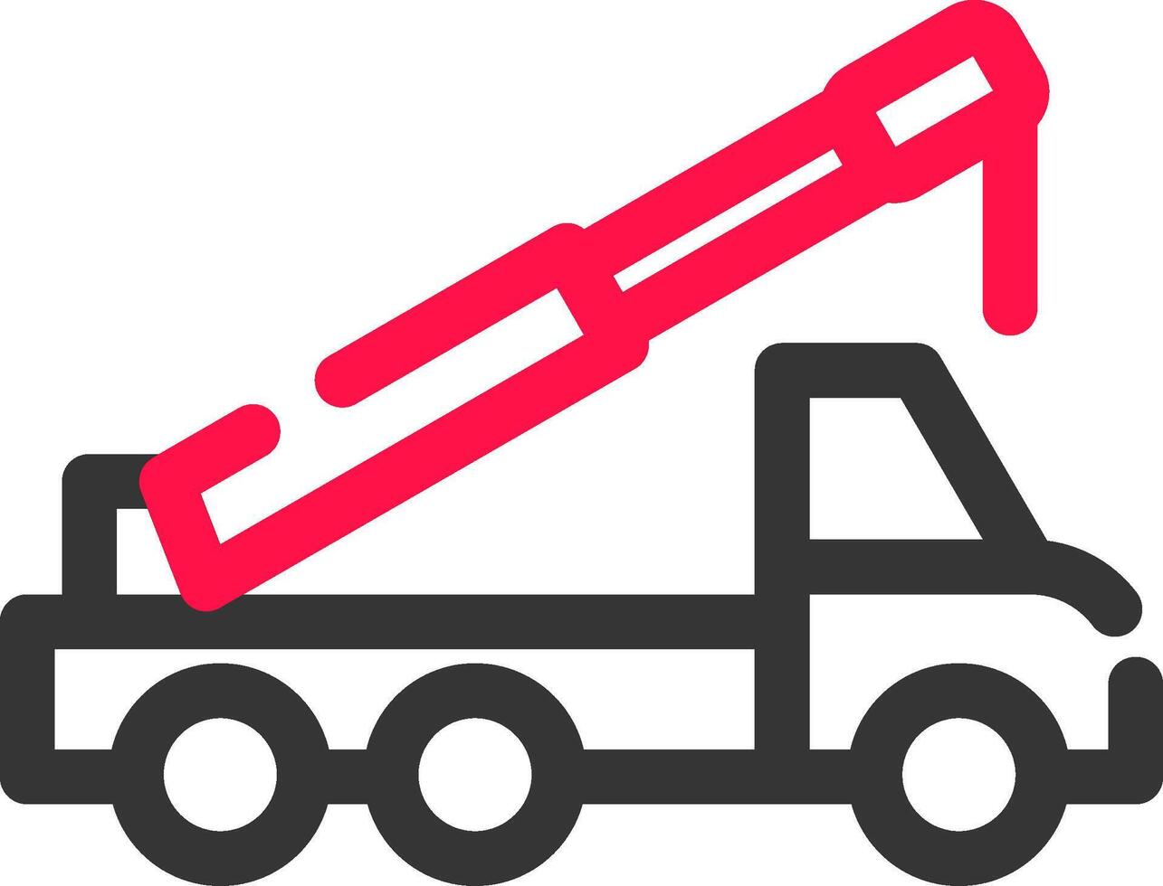conception d'icône créative de camion grue vecteur