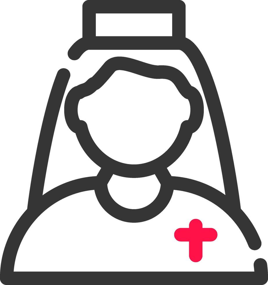 conception d'icône créative nonne vecteur