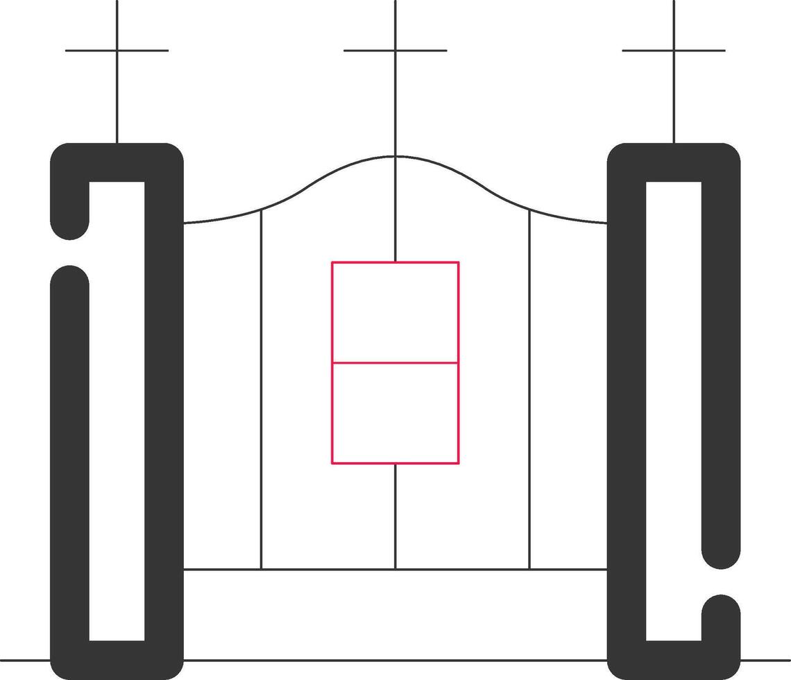 cimetière porte Créatif icône conception vecteur