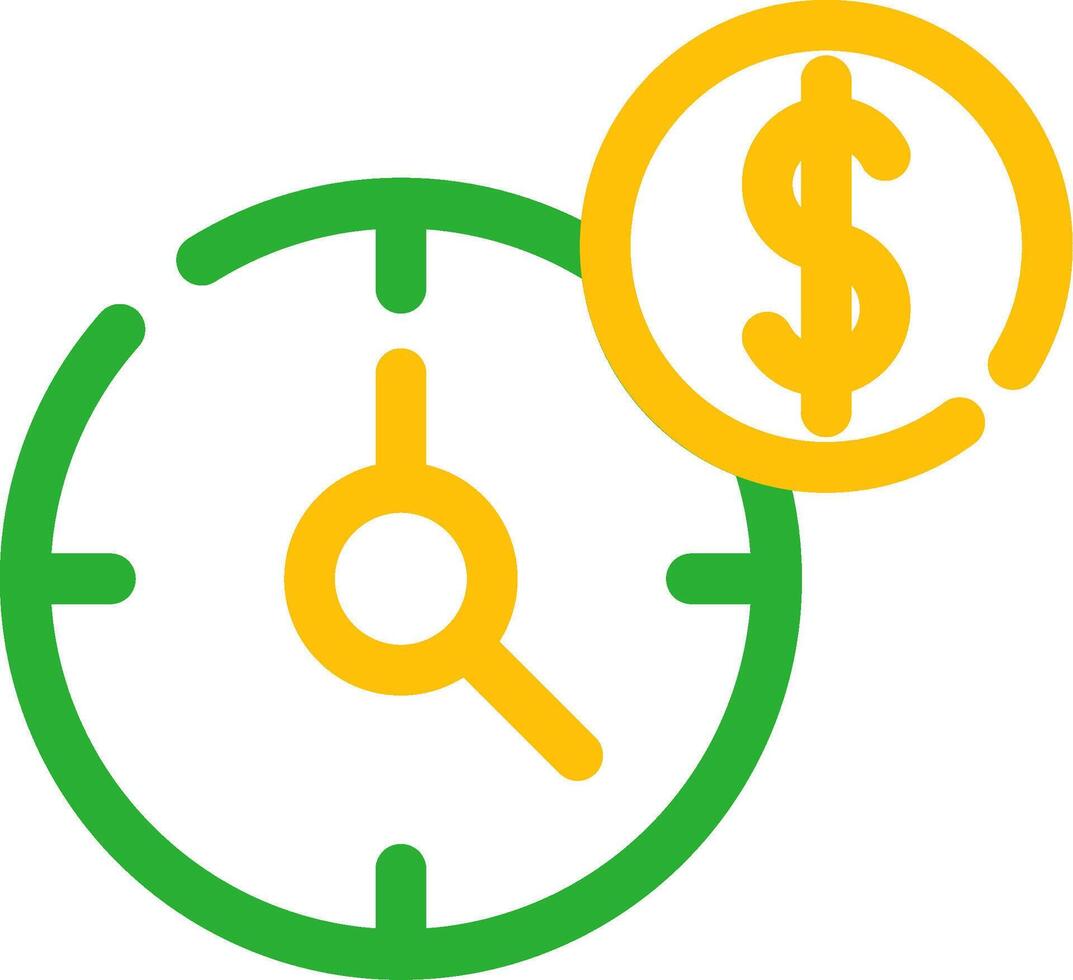 temps est argent Créatif icône conception vecteur