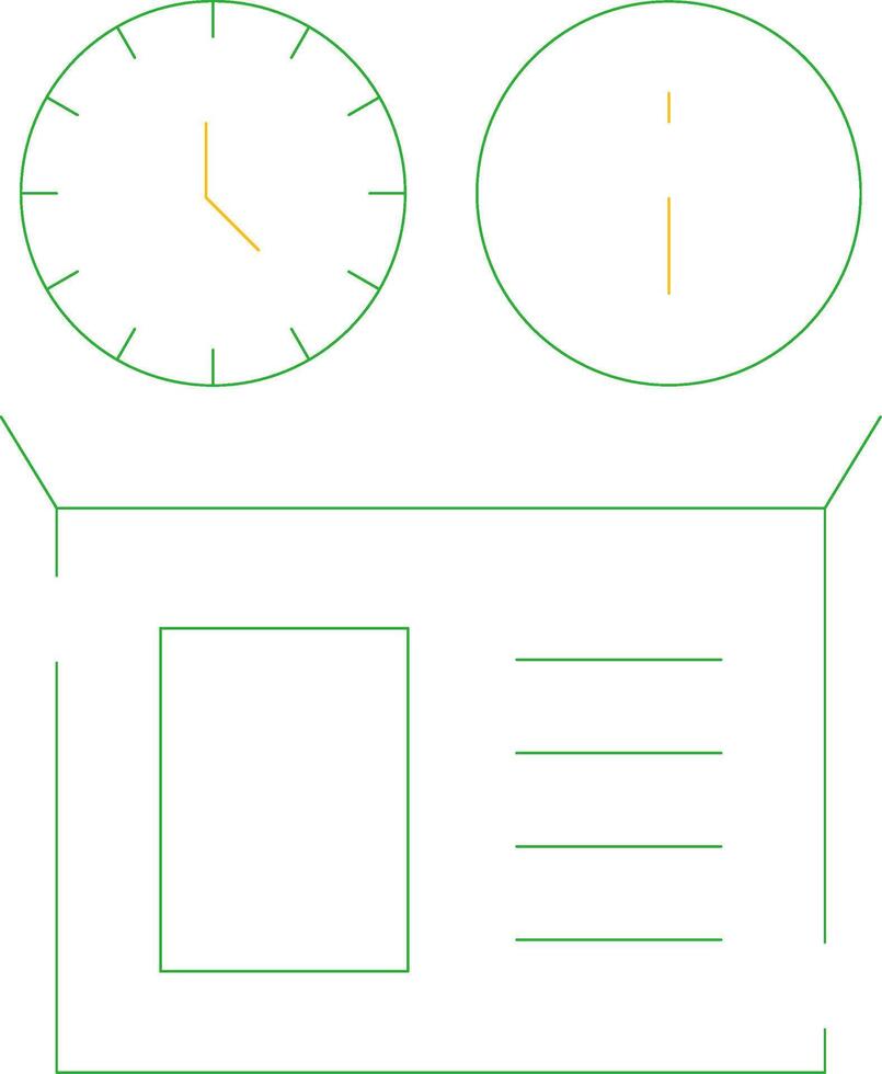 réel temps inventaire Info Créatif icône conception vecteur