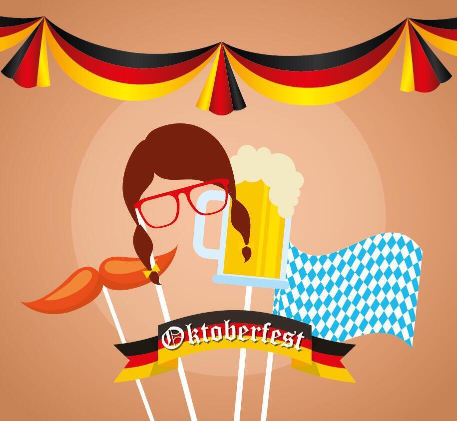 illustration de célébration oktoberfest, conception de festival de bière vecteur