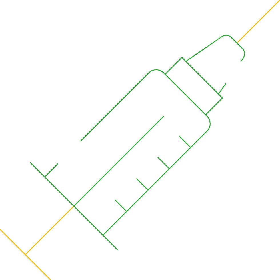 aiguille et seringue Créatif icône conception vecteur