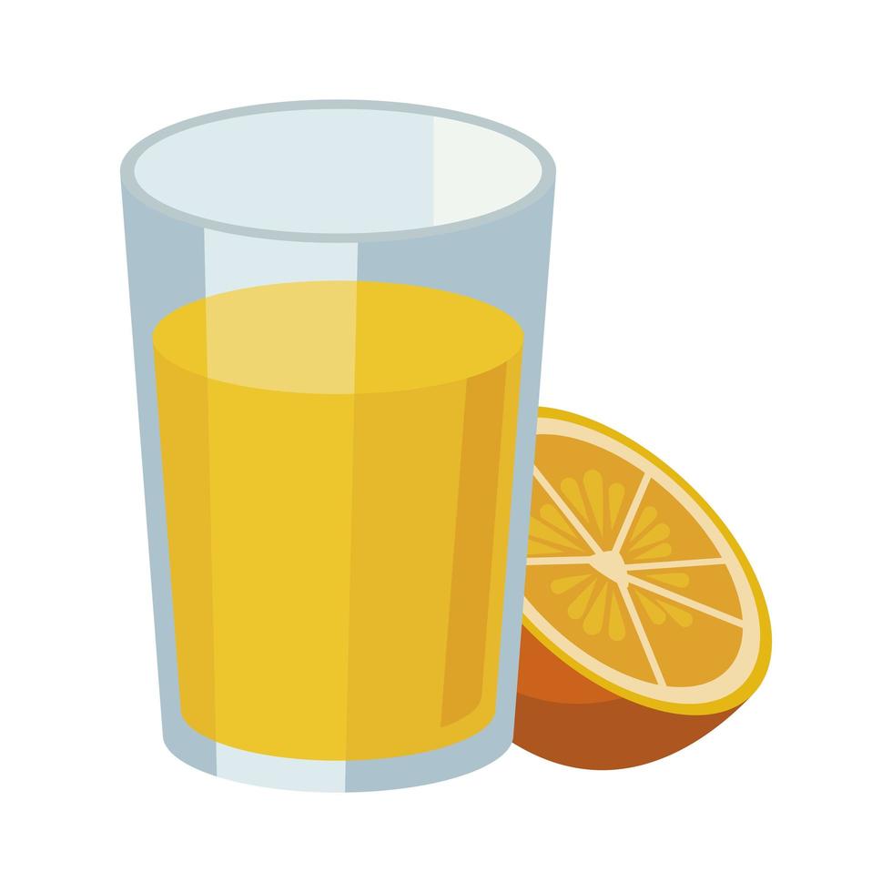 icône de boisson aux fruits jus dorange vecteur