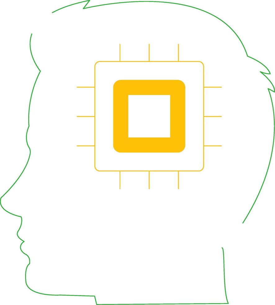 Humain processeur Créatif icône conception vecteur