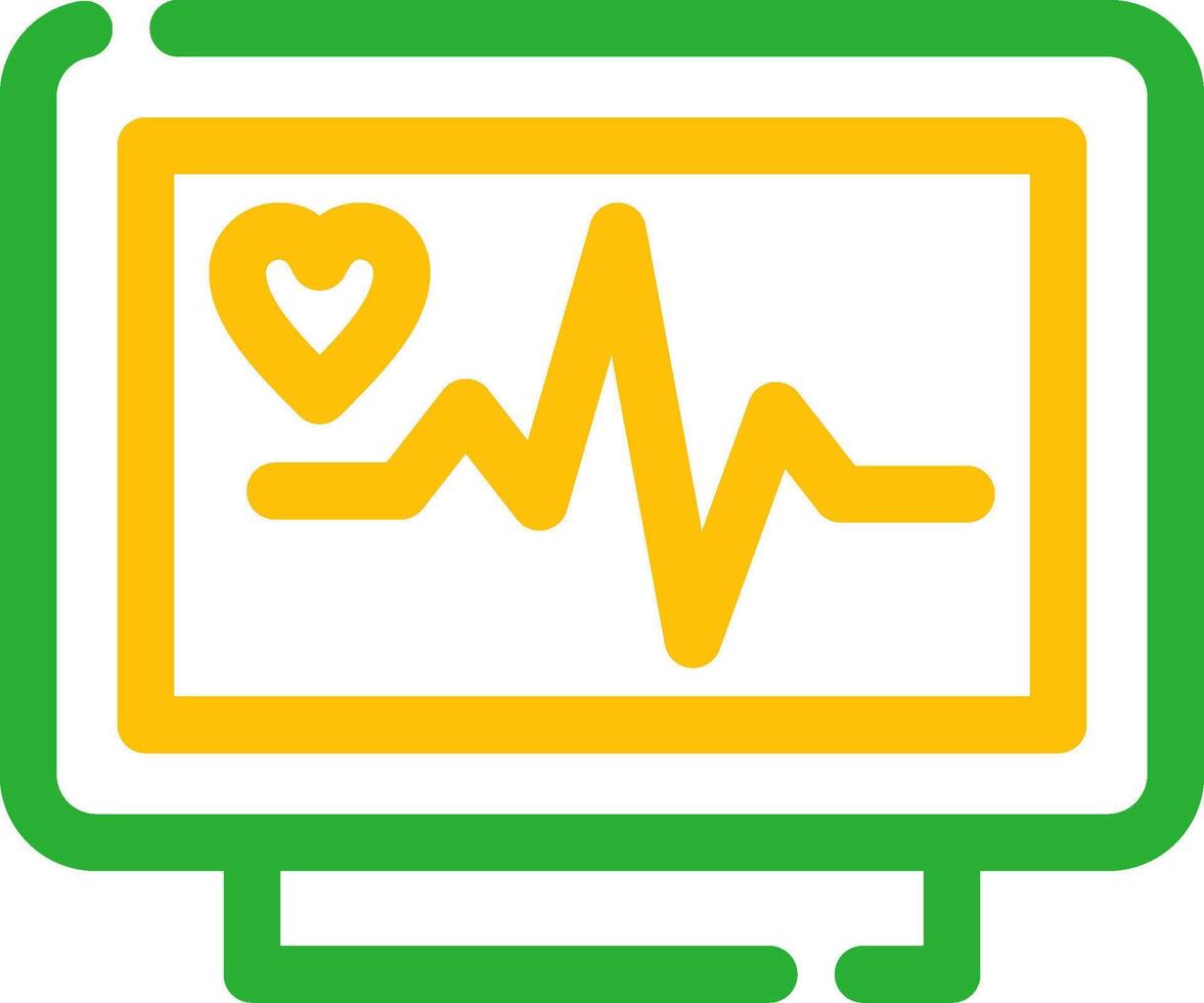 conception d'icône créative moniteur ecg vecteur