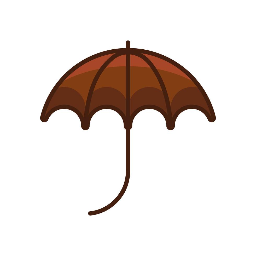 Icône isolé accessoire de protection parapluie vecteur