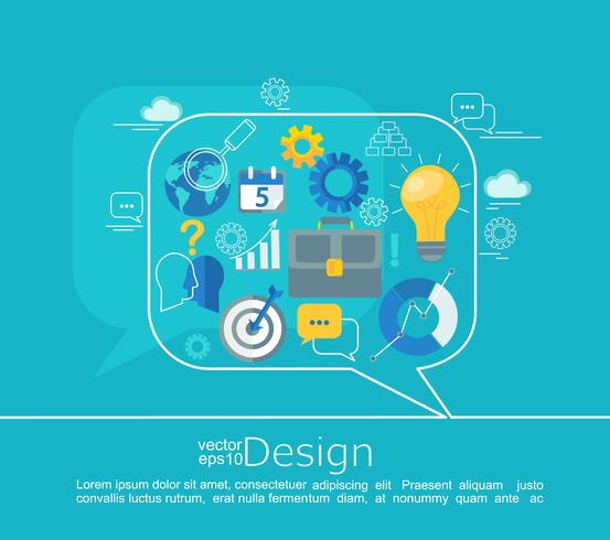 consultation des concepts de conception. vecteur