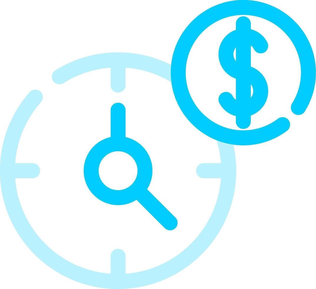 temps est argent Créatif icône conception vecteur
